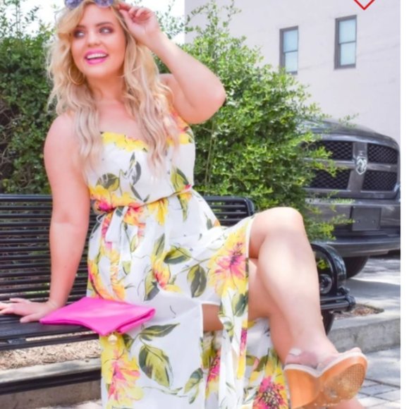 PERSONAL TOUCH FLORAL MAXI DRESS 14/16 - Picture 1 of 5